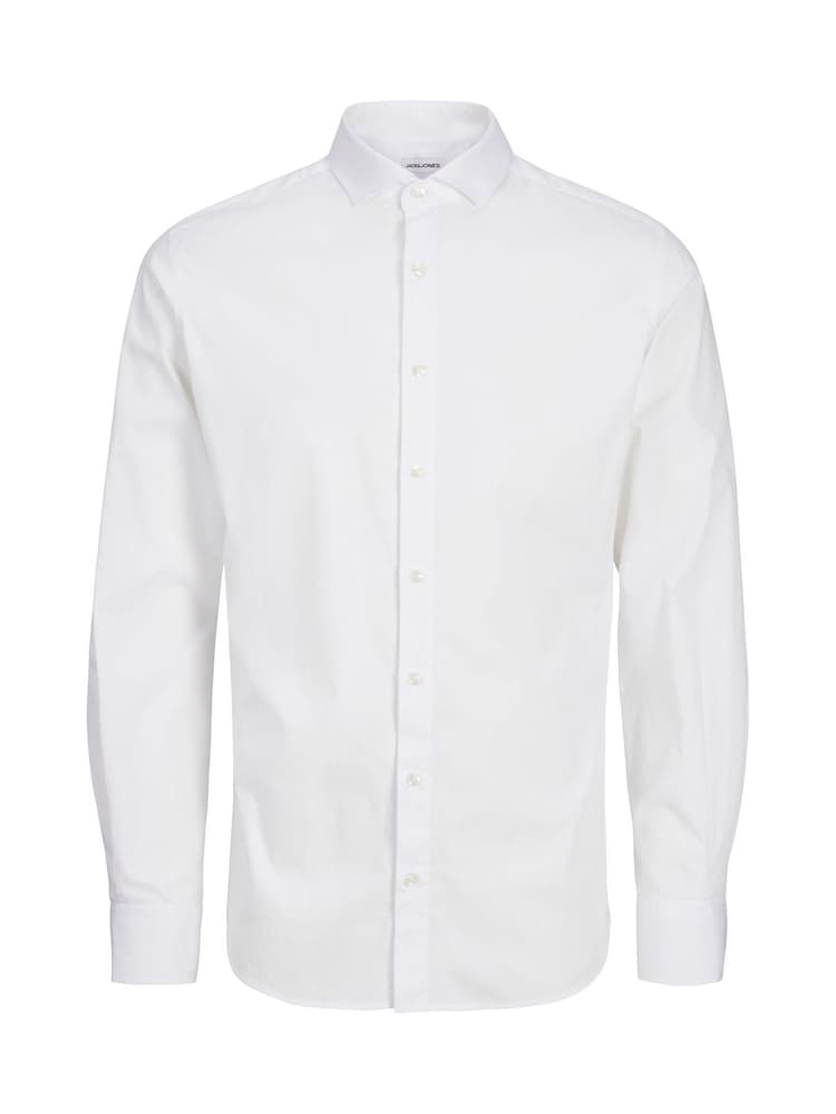 JACK & JONES Junior Stretch Long Sleeve White Shirt - Image 7 of 7