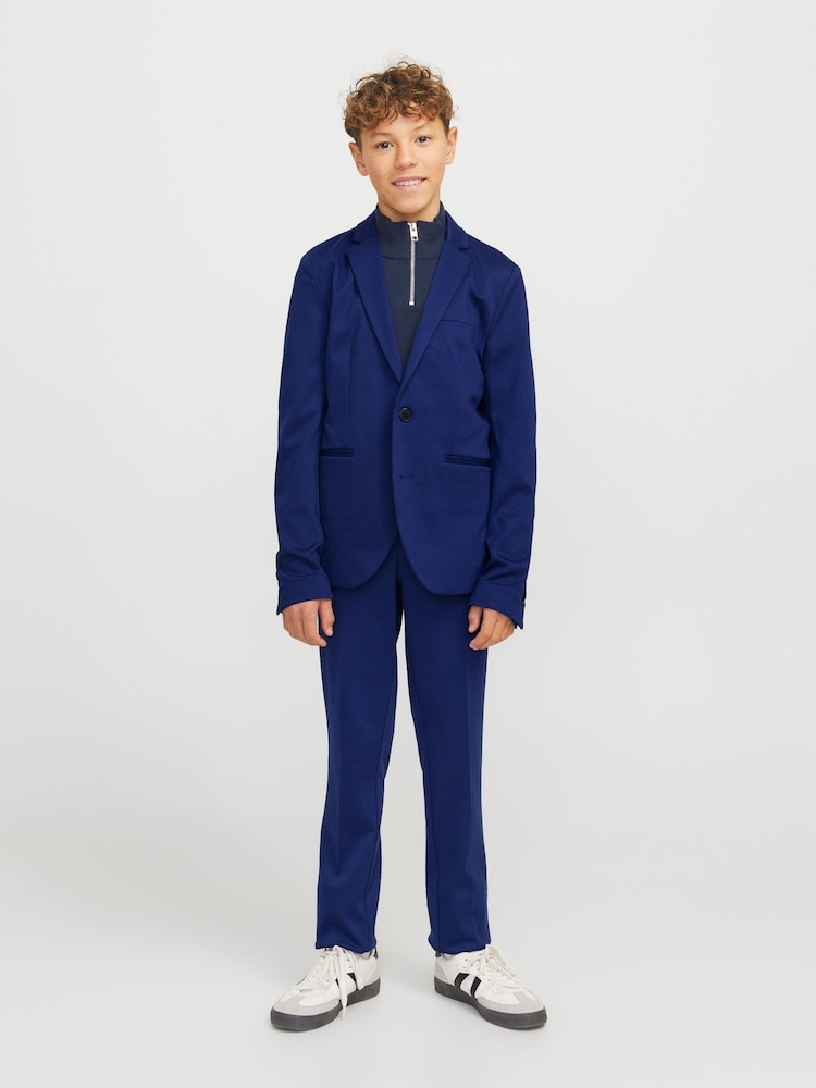 JACK & JONES Junior Blue Jersey Suit Trousers and Jacket Set - Image 3 of 7