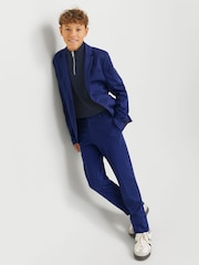 JACK & JONES Junior Blue Jersey Suit Trousers and Jacket Set - Изображение 4 из 7
