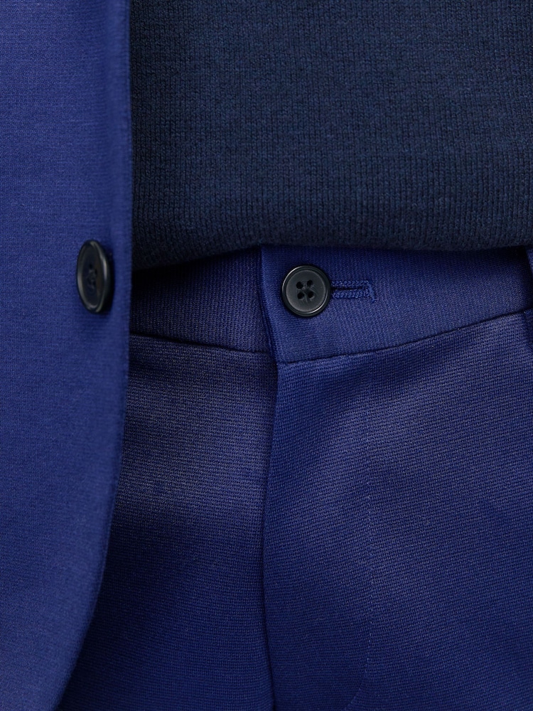 JACK & JONES Junior Blue Jersey Suit Trousers and Jacket Set - Изображение 7 из 7