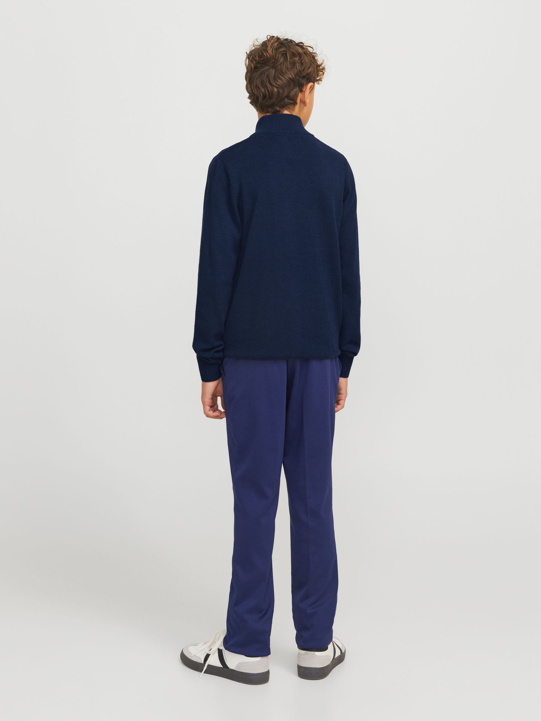 Buy JACK & JONES Junior Blue Quarter Zip Knitted Jumper from Next USA