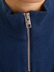 JACK & JONES Junior Blue 1/4 Zip knitted Jumper - Image 4 of 7