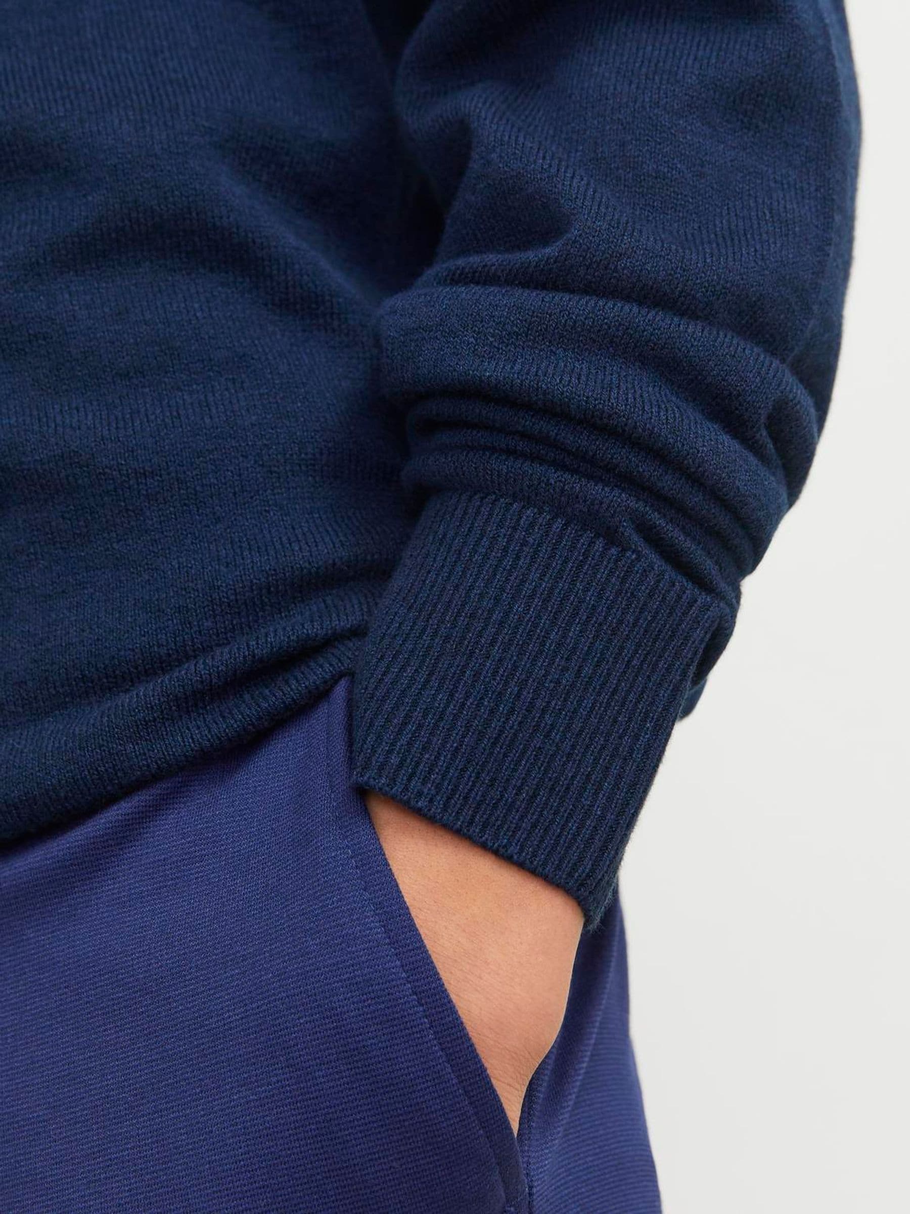 Buy JACK & JONES Junior Blue Quarter Zip Knitted Jumper from Next USA