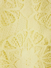 River Island Buttermilk Yellow Girls Lace Shorts Set - Image 4 of 5