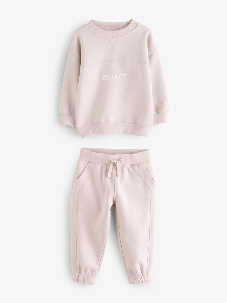River Island Natural Boys District Sweat Set - Image 1 of 1