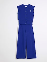 River Island Girls Blue Sporty Waistcoat Set - صورة 3 من 5