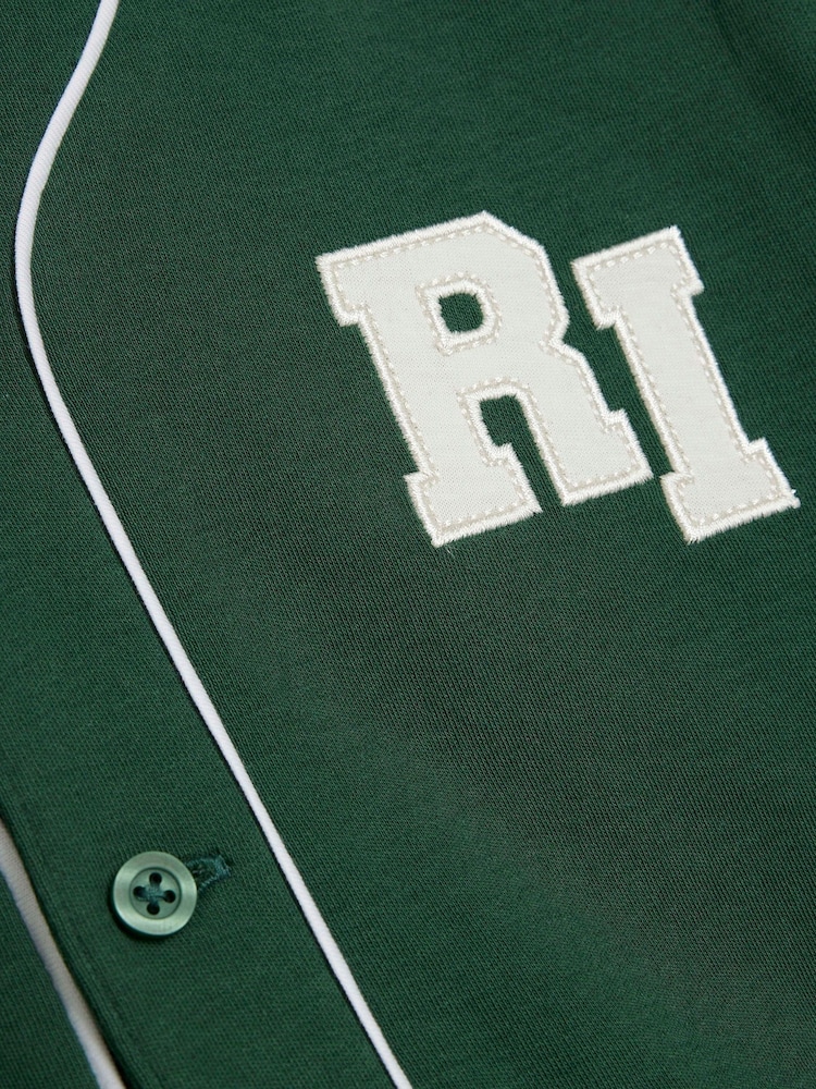 River Island Green Boys Baseball Shirt Shorts Set - Image 5 of 5