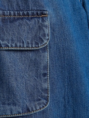River Island Blue Girls Denim 100% Cotton Gilet and Cargo Set - Image 4 of 5