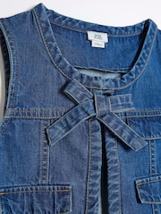 River Island Blue Girls Denim 100% Cotton Gilet and Cargo Set - Image 5 of 5