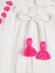 River Island White Girls Embroidered Shorts Set - Image 3 of 4