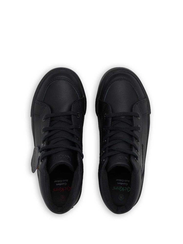 Kickers Black Tovni Hi Leather Trainers - Image 6 of 6