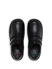 Kickers Black Lo Twin Strap Leather Trainers - Image 3 of 6
