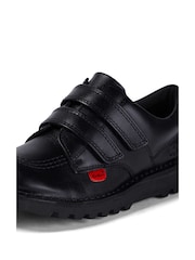 Kickers Black Lo Twin Strap Leather Trainers - Image 6 of 6