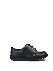 Kickers Black Lo Leather Trainers - Image 1 of 6