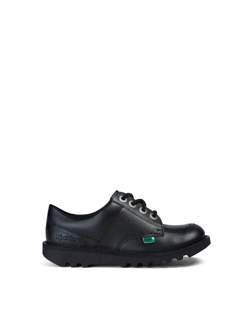 Kickers Black Lo Leather Trainers - Image 1 of 6