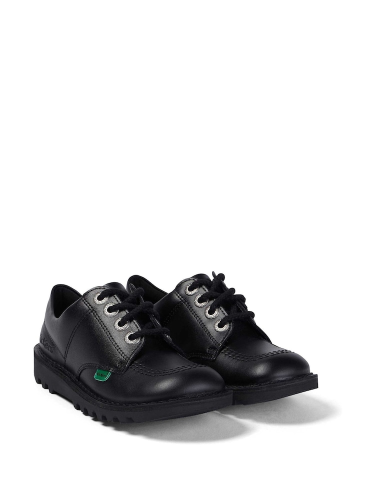 Kickers Black Lo Leather Trainers - Image 2 of 6