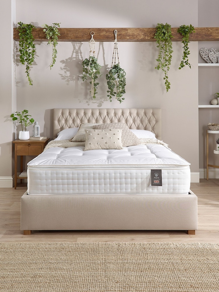 Aspire Furniture 3000 Pocket Wool Cashmere Silk Pillowtop Mattress - Image 2 of 4