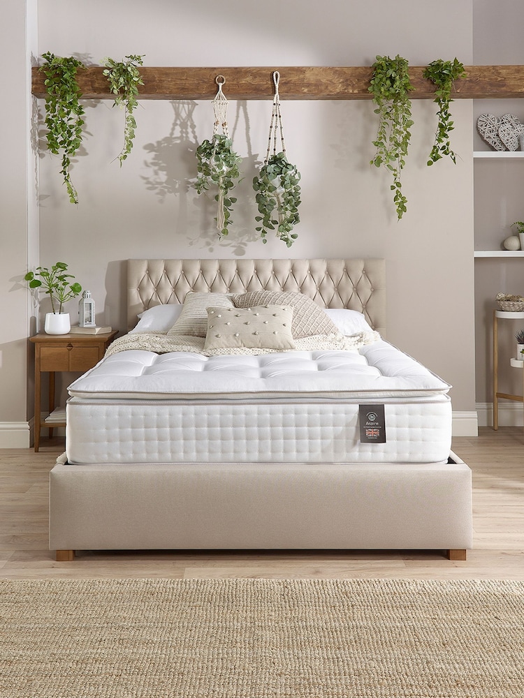 Aspire Furniture 5000 Pocket Wool Cashmere Silk Pillowtop Mattress - Image 2 of 5