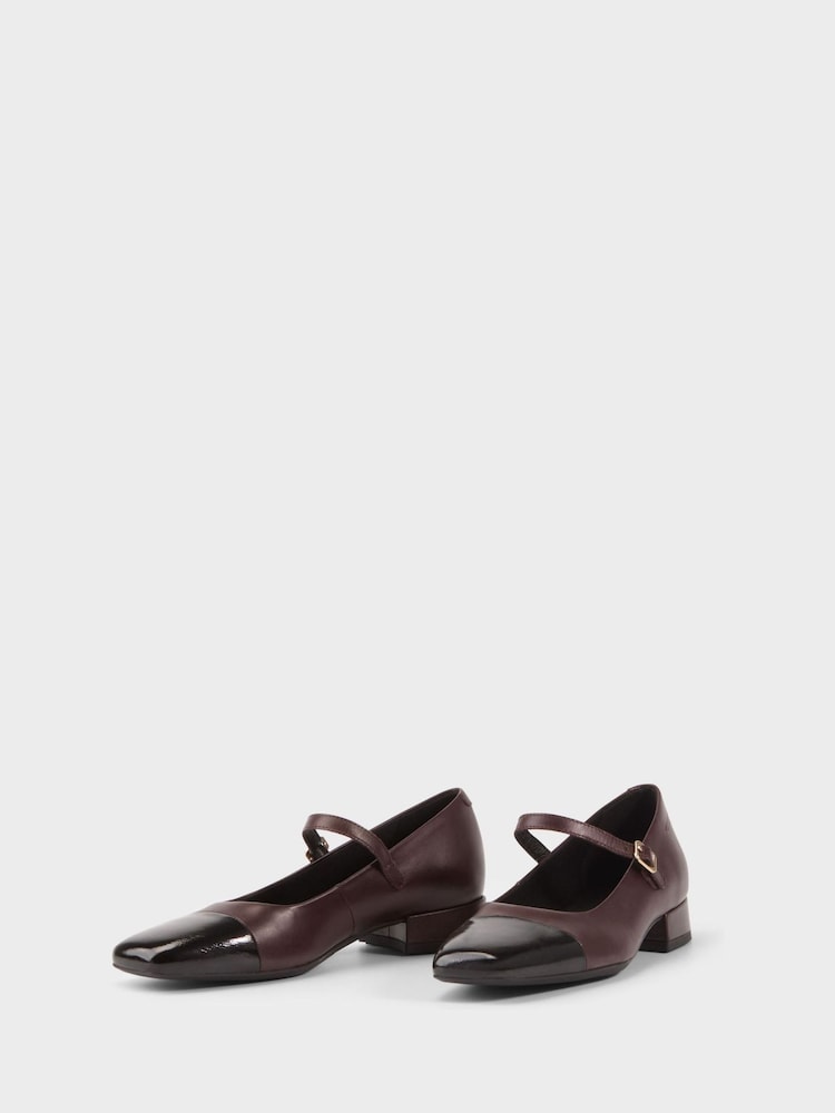 Vagabond Shoemakers Red Debbi Leather Toe Cap Maryjane Shoes - Image 2 of 3 Vagabond Shoemakers Red Debbi Leather Toe Cap Maryjane Shoes - Image 2 of 3