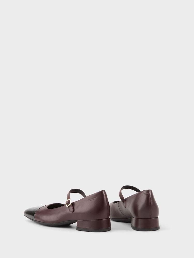 Vagabond Shoemakers Red Debbi Leather Toe Cap Maryjane Shoes - Image 3 of 3 Vagabond Shoemakers Red Debbi Leather Toe Cap Maryjane Shoes - Image 3 of 3