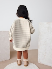 Striped Teddy Bear Relaxed Sweat Dress (3mths-7yrs) - Image 3 of 9