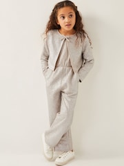 Monsoon Silver Baby Imogen Shimmer Romper and Jacket Set - Image 1 of 5