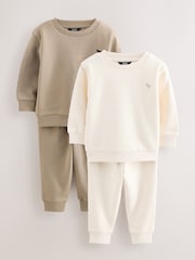 Off White/Cement - Komplet 2 puloverja in hlač za prosti čas (3mes-7let) - Slika 3 iz 10