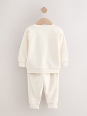 Off White/Cement - Komplet 2 puloverja in hlač za prosti čas (3mes-7let) - Slika 5 iz 10