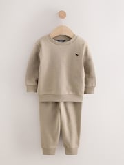 Off White/Cement - Komplet 2 puloverja in hlač za prosti čas (3mes-7let) - Slika 7 iz 10