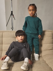 Charcoal Grey/Green Sweatshirt and Joggers Set 2 Pack (3mths-7yrs) - Image 1 of 10