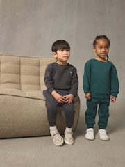 Charcoal Grey/Green Sweatshirt and Joggers Set 2 Pack (3mths-7yrs) - Image 3 of 10
