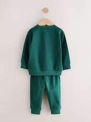 Charcoal Grey/Green Sweatshirt and Joggers Set 2 Pack (3mths-7yrs) - Image 6 of 10