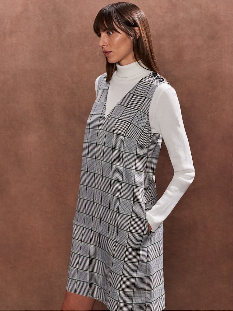 Ro&Zo Green Mono Check Mini Dress - Image 2 of 3