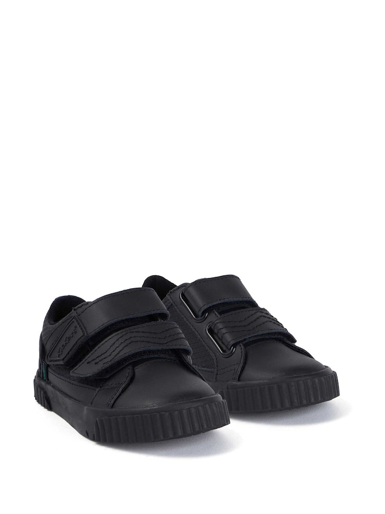 Kickers Black Tovni Twin Flex Strap Trainers - Image 2 of 5