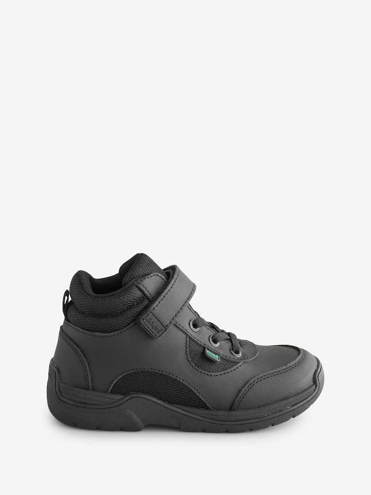 Kickers Black Stamper Hi Strap and Lace Trainer Boots - Image 1 of 7