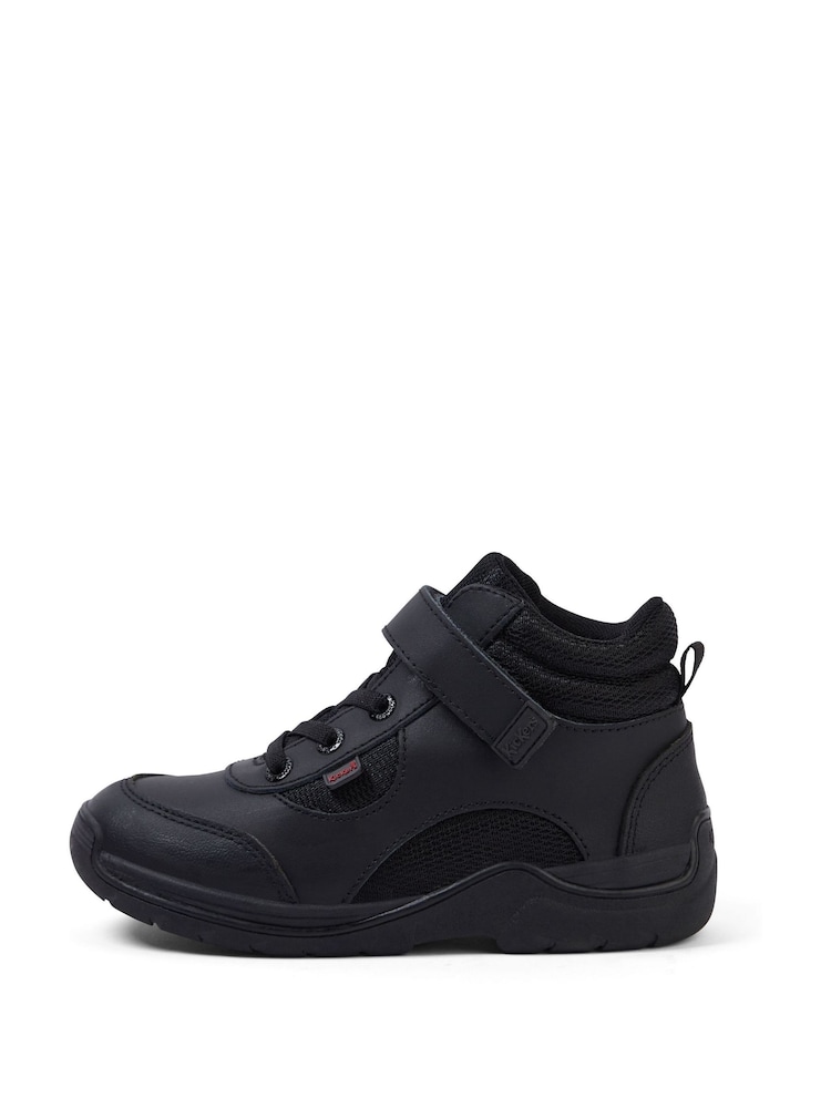 Kickers Black Stamper Hi Strap and Lace Trainer Boots - Image 2 of 7