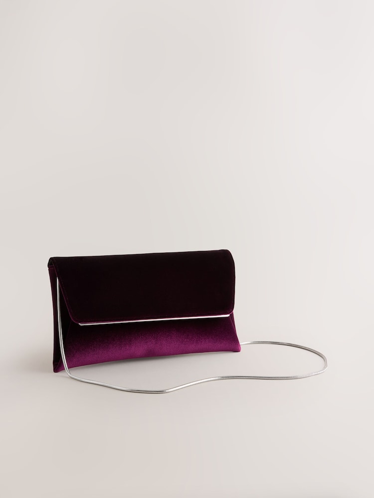 Berry Clutch Bag with Detachable Chain - Image 1 of 5