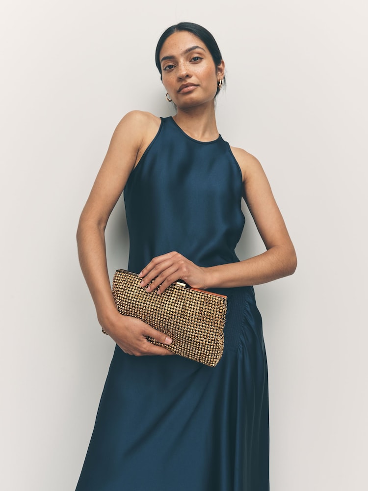 Gold Sparkle Clutch Bag - Image 2 of 9