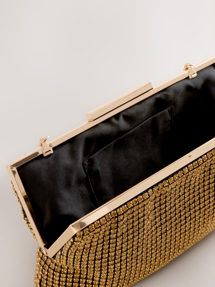 Gold Sparkle Clutch Bag - Image 9 of 9