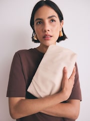 Bone Leather Snap Clutch Bag - Image 1 of 10