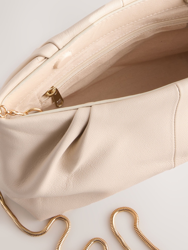 Bone Leather Snap Clutch Bag - Image 10 of 10
