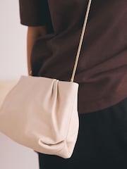 Bone Leather Snap Clutch Bag - Image 5 of 10