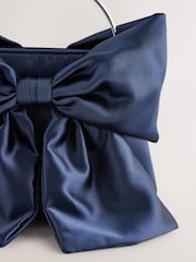 Navy Satin Bow Hand Held Bag - Image 8 of 10