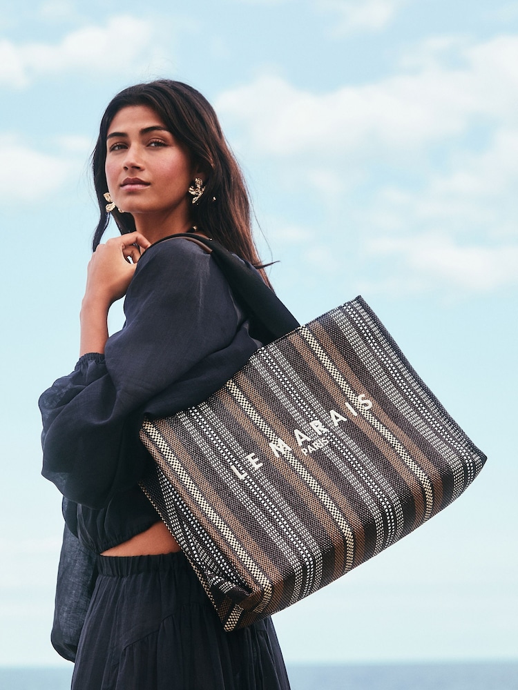 Chocolate Brown Canvas Shoulder Bag - Image 1 of 7