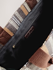 Chocolate Brown Canvas Shoulder Bag - Image 4 of 7