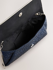 Navy Clutch Bag with Detachable Chain - Image 3 of 5