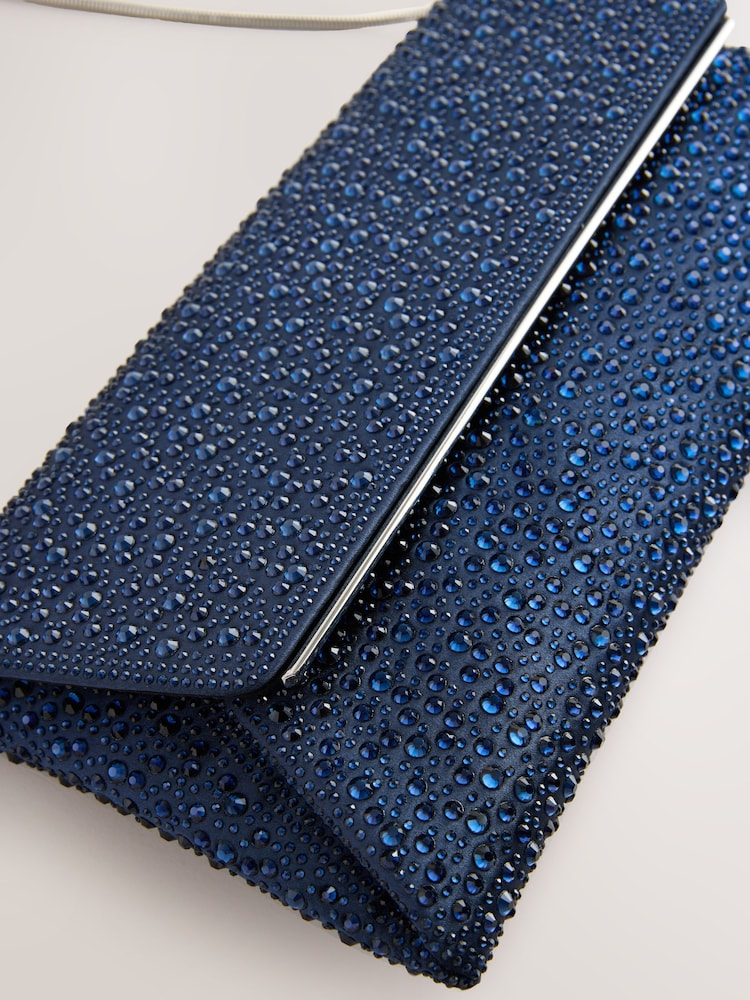Темно-синий - Clutch Bag with Detachable Chain - Изображение 5 из 5 Темно-синий - Clutch Bag with Detachable Chain - Изображение 5 из 5