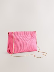Rosa - Raffia Effect Clutch Bag - Imagen 1 de 5