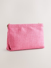 Rosa - Raffia Effect Clutch Bag - Imagen 2 de 5