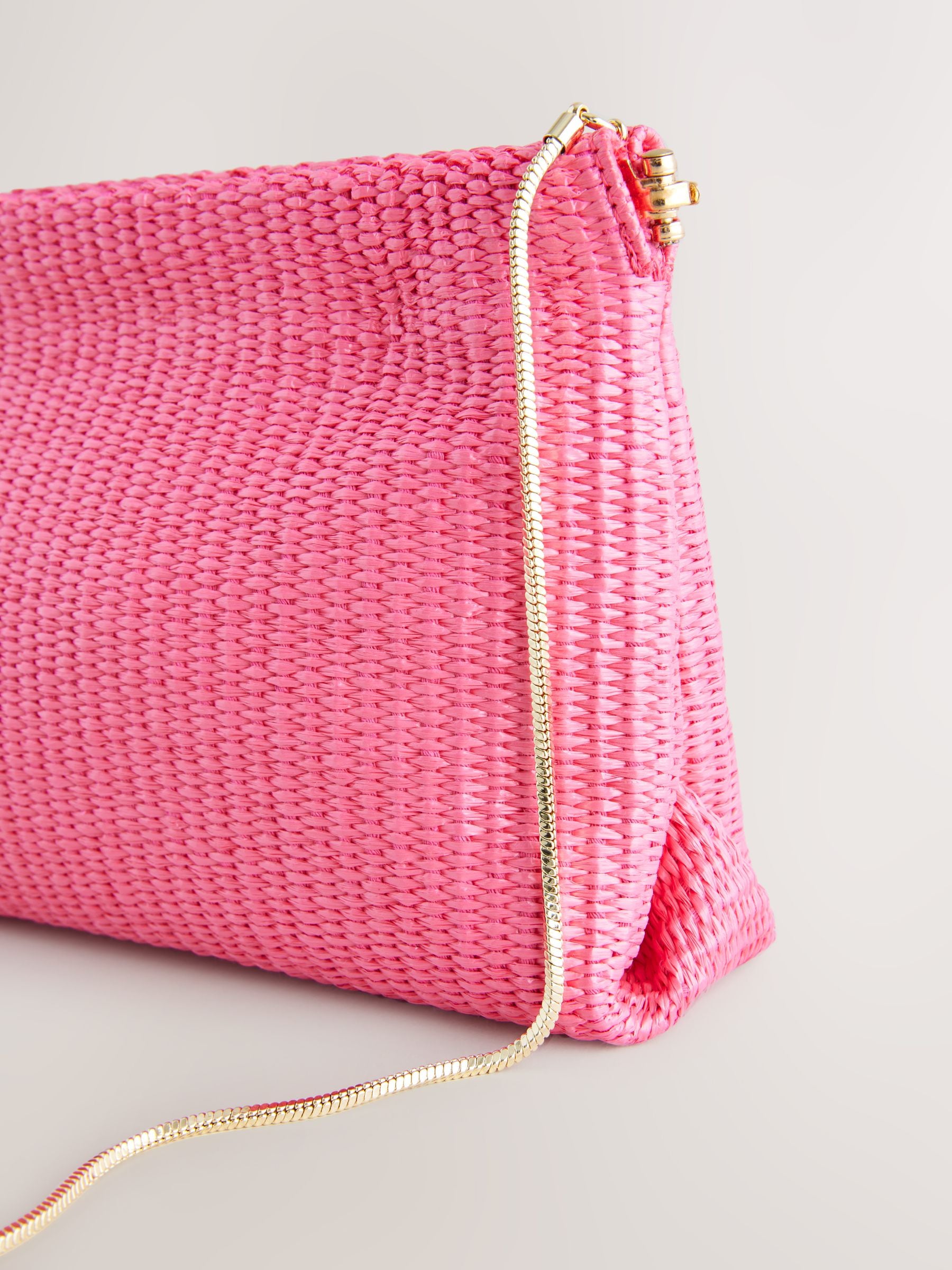 セカンドバッグ+クラッチバッグ VITOCCA NEON Color pink clutch Buy Pink Raffia Effect Clutch Bag from Next USA